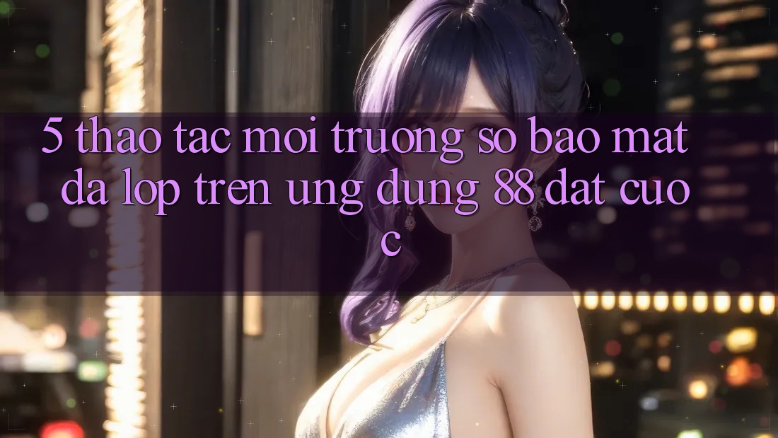 5. Thao tác Môi trường số Bảo Mật Đa Lớp Trên Ứng Dụng 88 Đặt cược