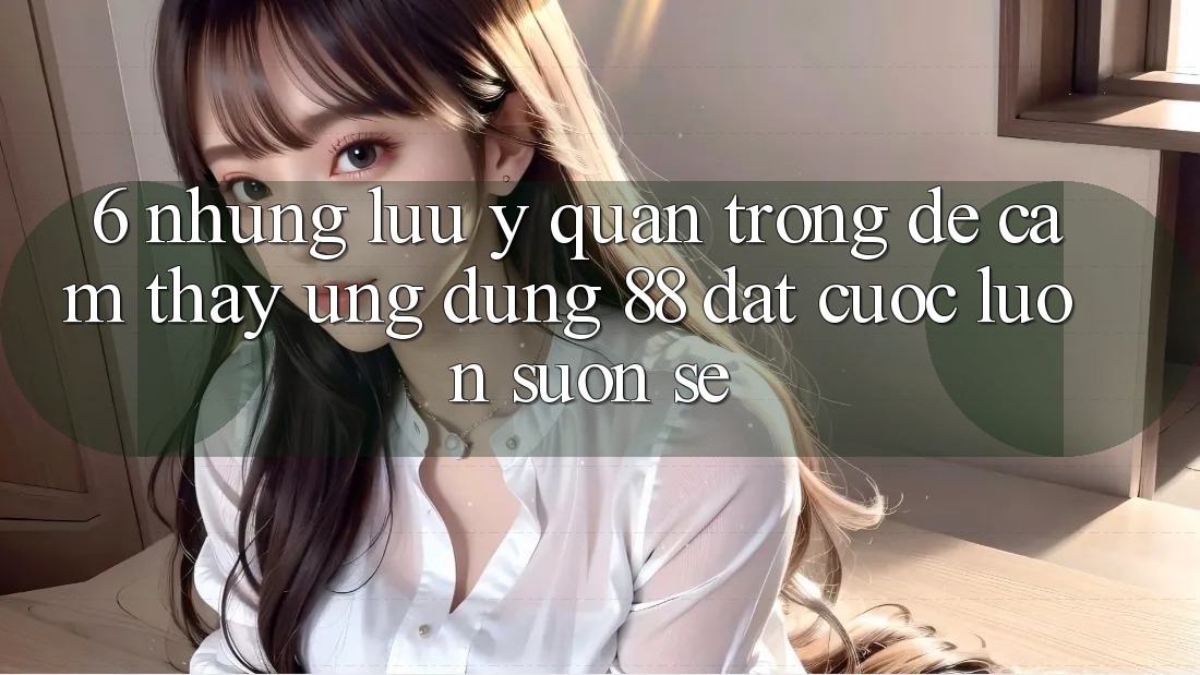 6. Những Lưu Ý Quan Trọng Để Cảm thấy Ứng dụng 88 Đặt cược Luôn Suôn sẻ 6. Những Lưu Ý Quan Trọng Để Cảm thấy Ứng dụng 88 Đặt cược Luôn Suôn sẻ