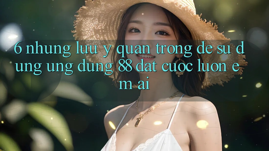 6. Những Lưu Ý Quan Trọng Để Sử dụng Ứng dụng 88 Đặt cược Luôn Êm ái 6. Những Lưu Ý Quan Trọng Để Sử dụng Ứng dụng 88 Đặt cược Luôn Êm ái