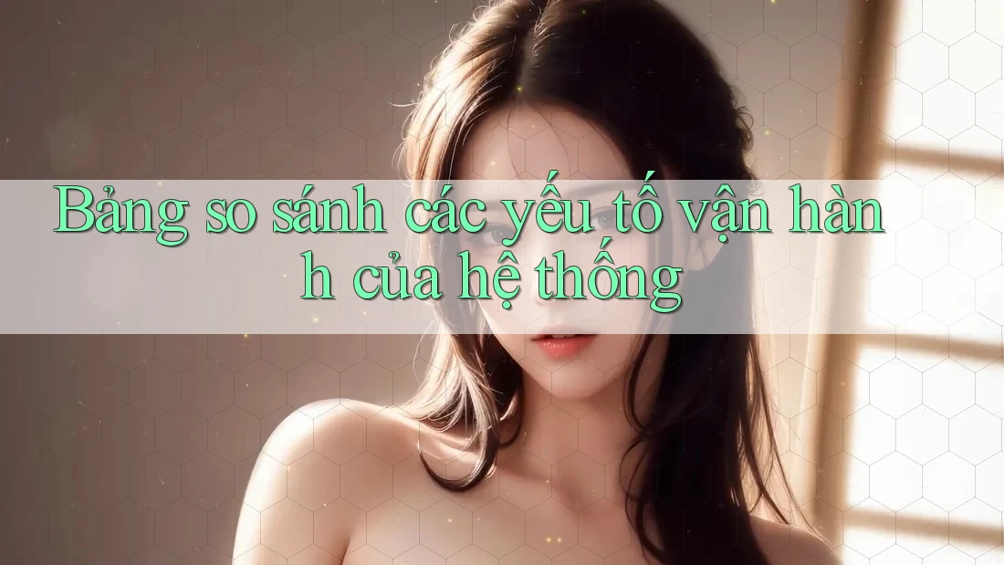 Bảng so sánh các yếu tố vận hành của hệ thống Bảng so sánh các yếu tố vận hành của hệ thống